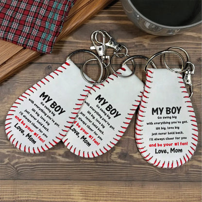 Personalized Baseball Keychain for Son/Grandson with personalized design details for meaningful gifting image 6