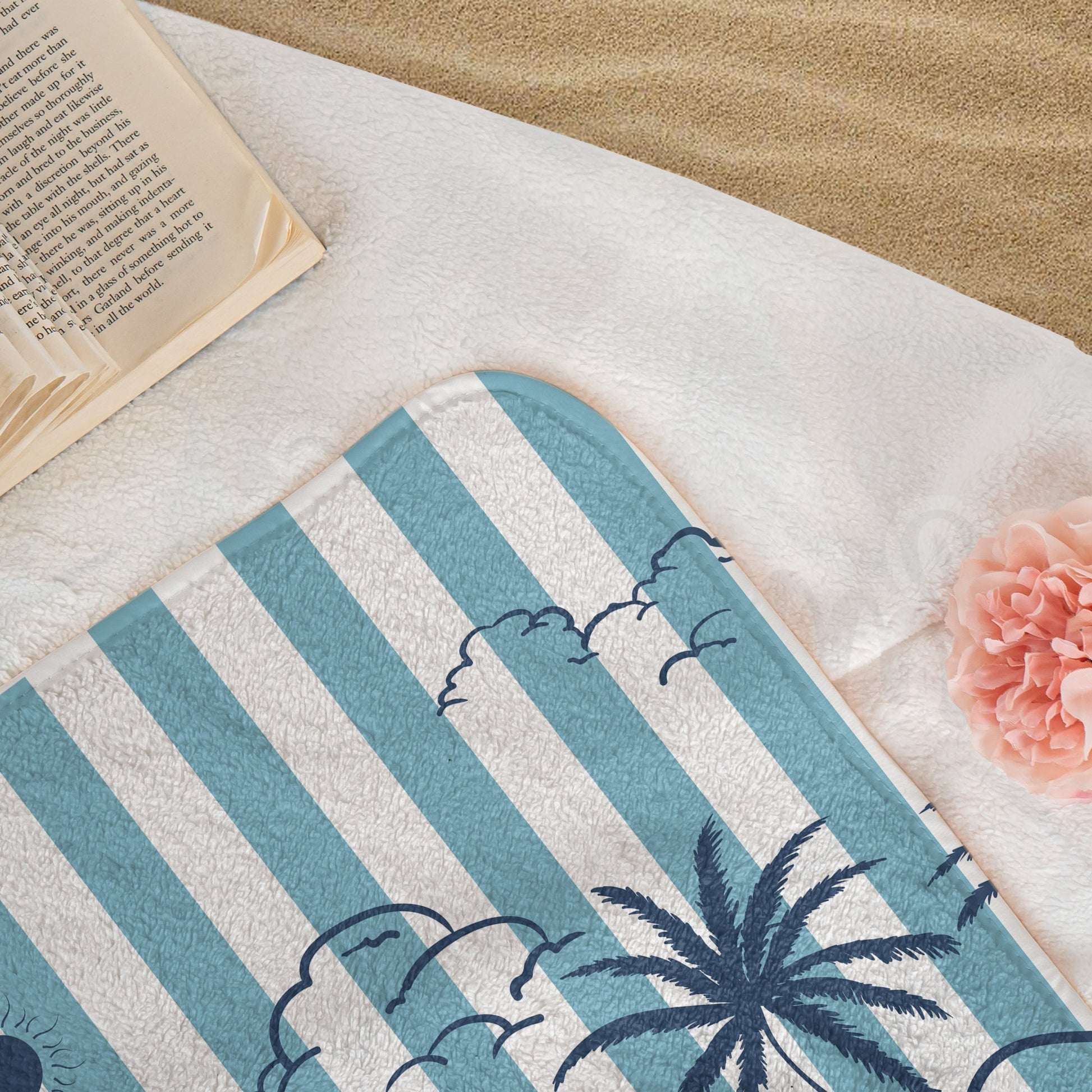 Summer With Dog- Personalized Beach Towel