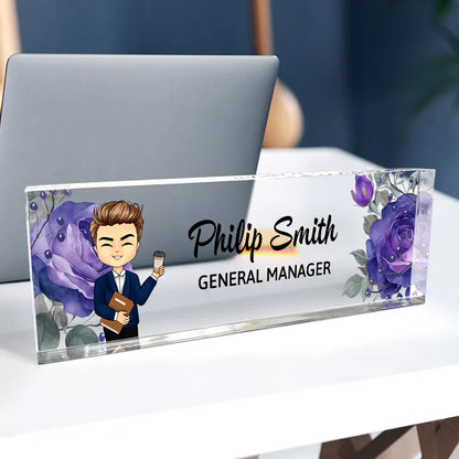 Personalized Desk Name Plate personalization view for Colleagues