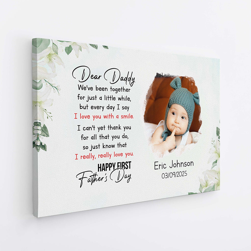 Dear Mummy Happy First Mother's Day - Personalized Photo Canvas / Poster