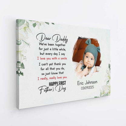 Dear Mummy Happy First Mother's Day - Personalized Photo Canvas / Poster