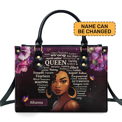 Black Queen - Personalized Leather Handbag SB37