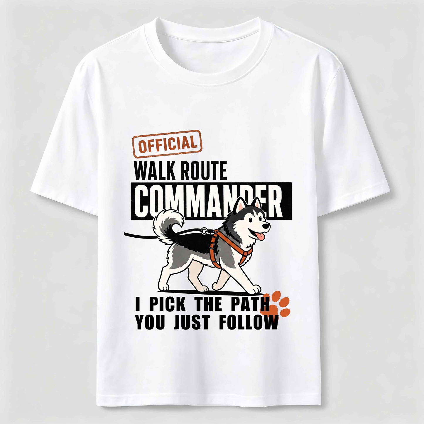 Husky Walk Commander T-Shirt