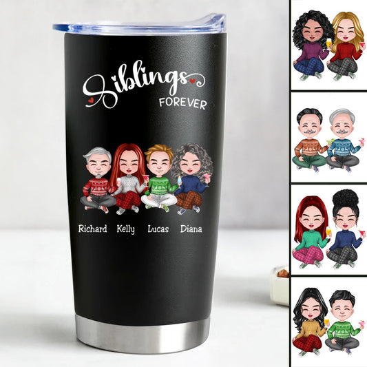 Customizable Stainless Steel Tumbler for Siblings - 20oz (BL) - PRINTS10