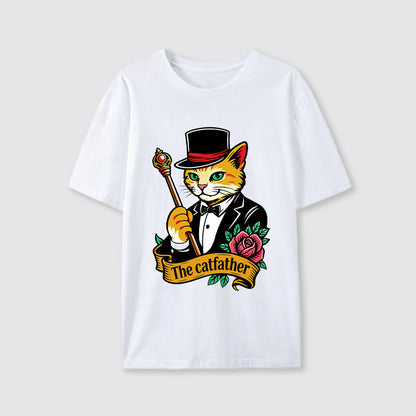 The Catfather Vintage Gentleman Cat T-Shirt