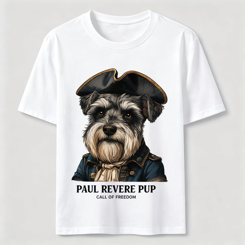 Paul Revere Pup Patriotic Schnauzer T-Shirt