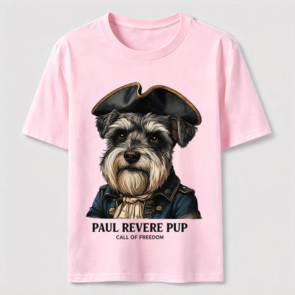 Paul Revere Pup Patriotic Schnauzer T-Shirt