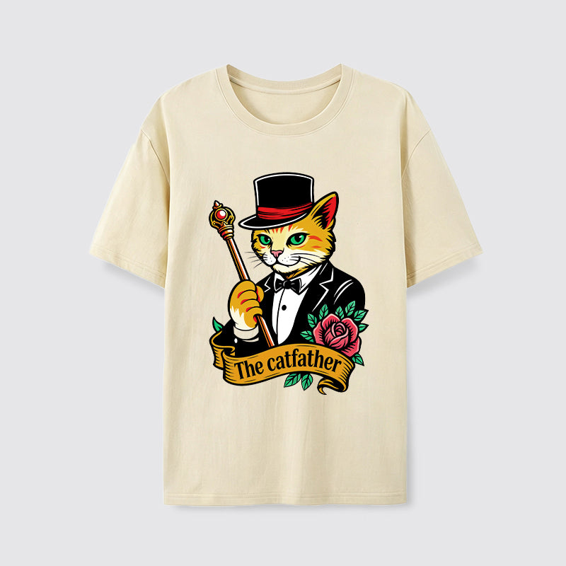 The Catfather Vintage Gentleman Cat T-Shirt