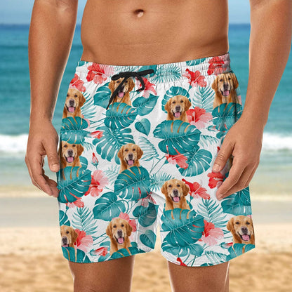 GeckoCustom Upload Photo Dog Men's Beach Short TA29 888378