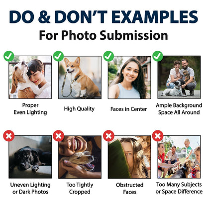 Custom Dog Photo Blanket - Semi-Realistic Art - Perfect Gift for Dog Lovers