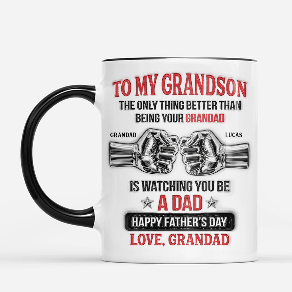 Personalized Watching You Be A Dad Mug personalization view for Dad