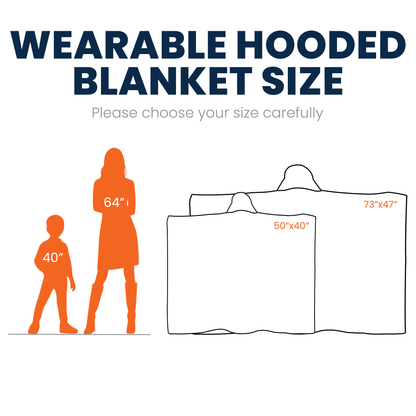 A Girl And Her Dogs - Personalized Wearable Hoodie Blanket