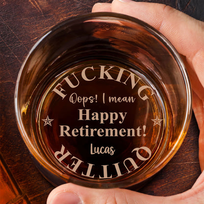 Personalized Retirement Whiskey Glass personalization view for Coworker / Boss